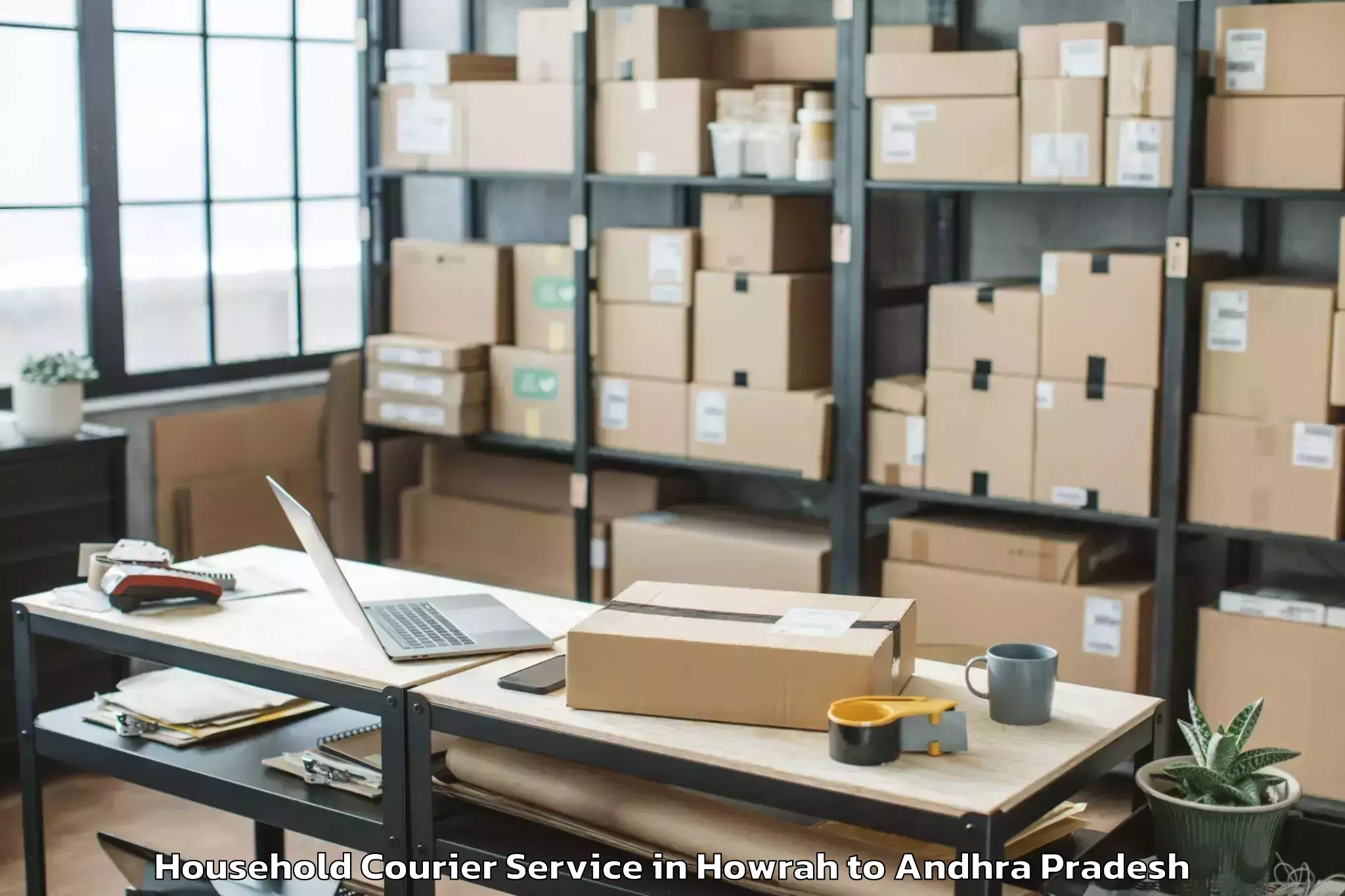 Top Howrah to Dornipadu Household Courier Available